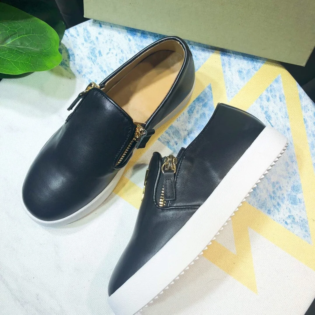 

Top Quality Casual Sneakers for Men Brand Designer Women Tennis shoes Luxury Genuine Leather GZ Loafers Sports shoes 35-48 G1482