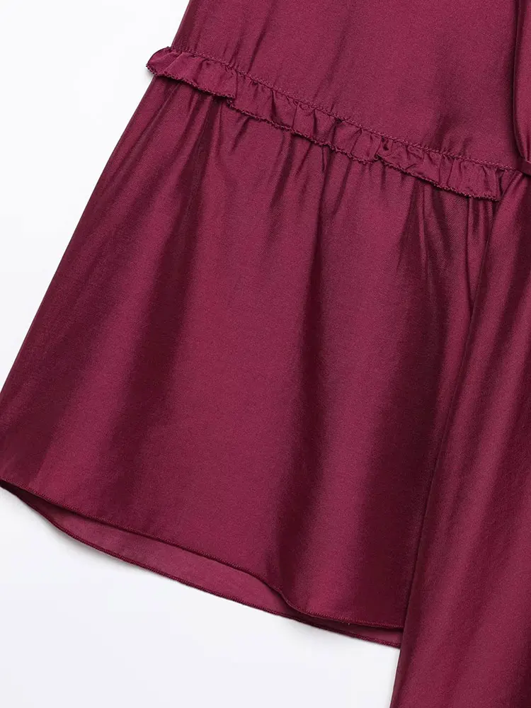 2025 verão sexy casual chique vestido feminino sólido em camadas manga longa rendas mini vestido nova moda vestido feminino