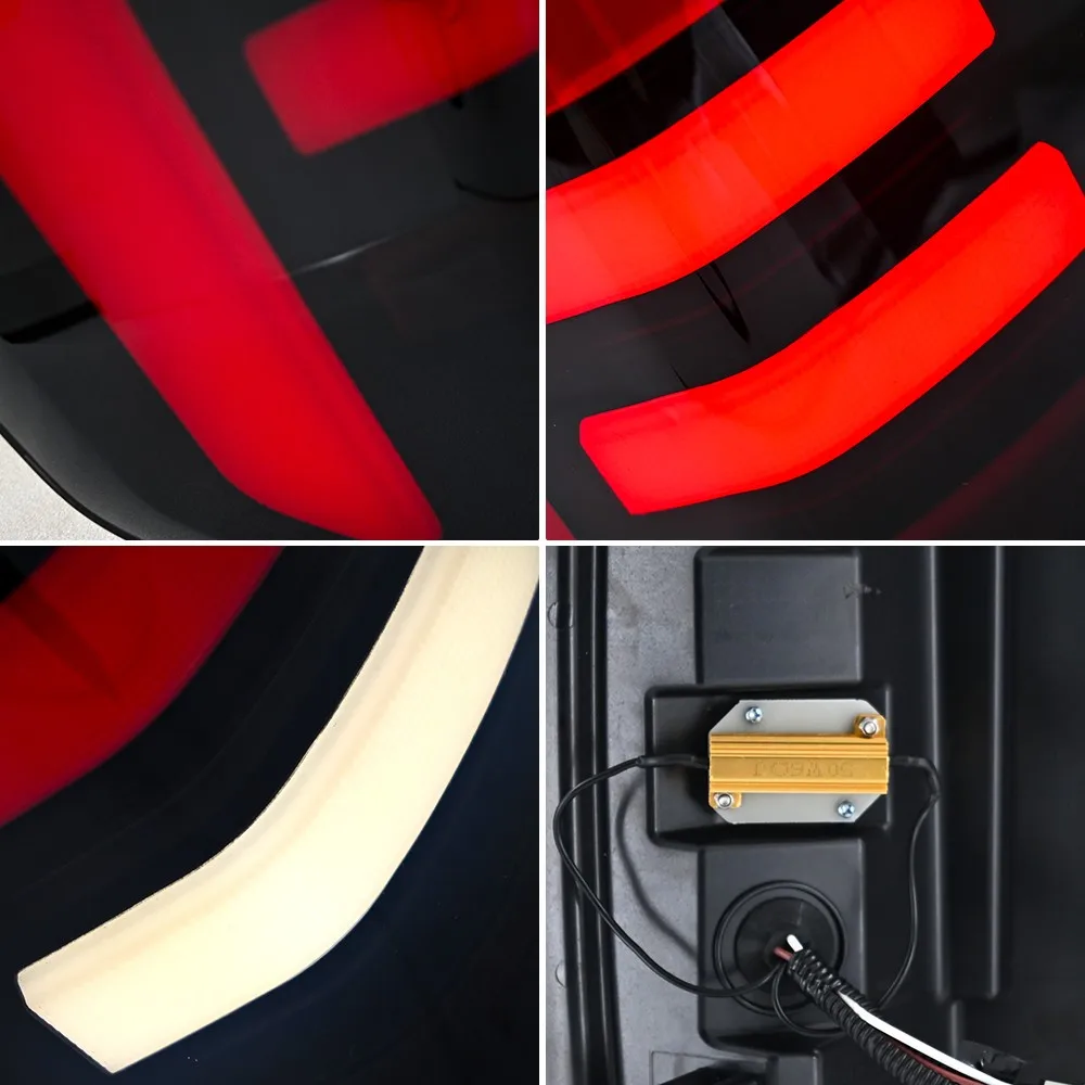 2 قطعة LED أضواء خلفية الجمعية لفورد مافريك XL XLT 2022-2025 متتابعة بدوره إشارة الجذع مصابيح الفرامل الخلفية #5