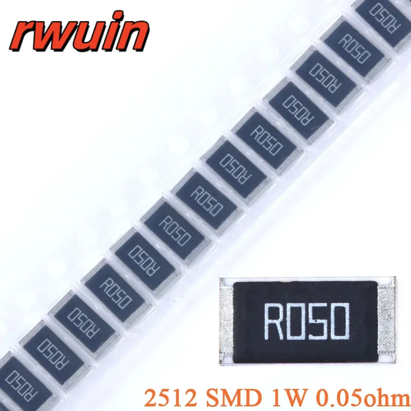 100pcs/10pcs 0.05ohm 2512 SMD Resistor 1W 0.05 ohm 0.05R R050 1% Chip Resistance High Precision