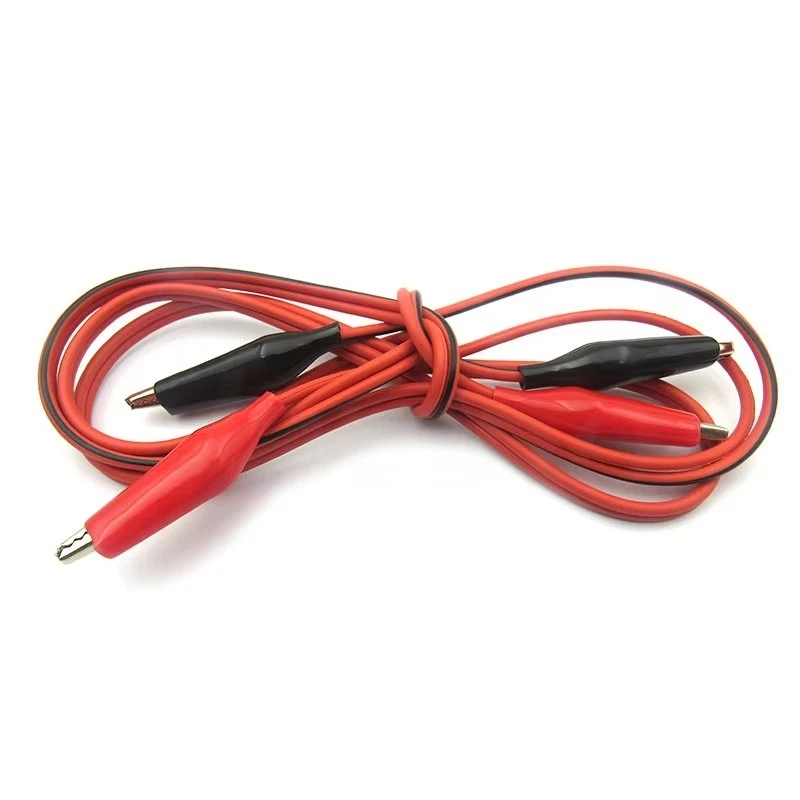 1meter Double Red and Black Clips Crocodile Cable Alligator Jumper Wire Test Leads 5A