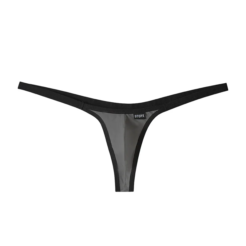 Men Thong and G Strings Underwear Low Rise Solid Briefs Penis Hipster Jockstrap Lingerie Tanga Hombre Sexy Breathable Thong Gay