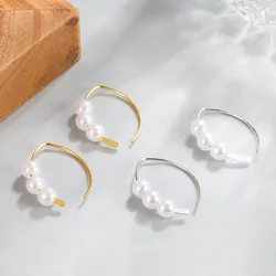 Korean Delicate Small Pearl Earrings for Women Fashionable Simple High-quality Ear Hooks Unique Design Jewellery