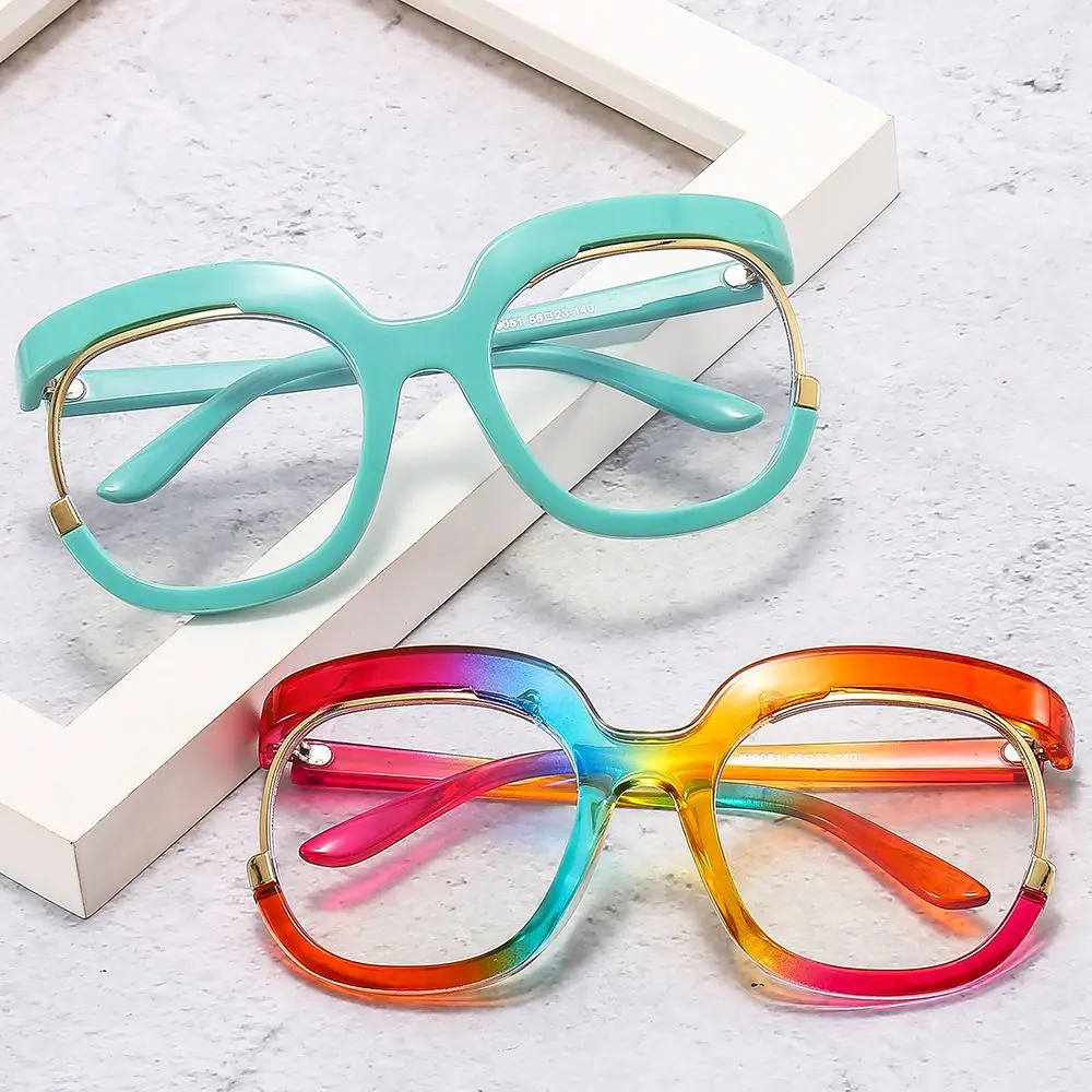 

Office Eye Protection Durable Rainbow Computer Goggles Ultra Light Frame Oversized Glasses Eyeglasses