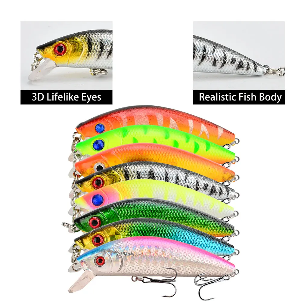 18pcs/lot Fishing Lures Minnow 8.4g/8.7g Realistic Fish Design with Sharp Hooks for Sea & Carp Fishing Great Gift for Anglers