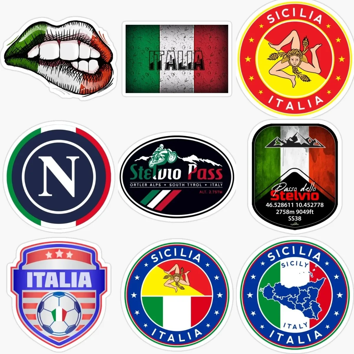 

Italia Flag Map Emblem Creative PVC Waterproof Stickers Accessories for Decorate Car Wall Off-road Van Bicycle Room Table