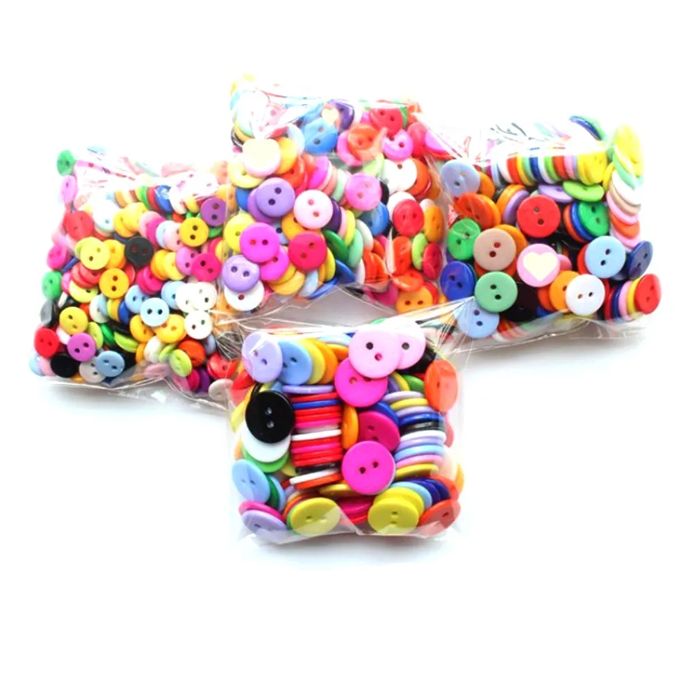 50/100PCS Garment Accessories  6/9/11/15/18/20/23mm Round Plastic Button 2 holes Craft Sewing Children\'s Garment Sewing Notions