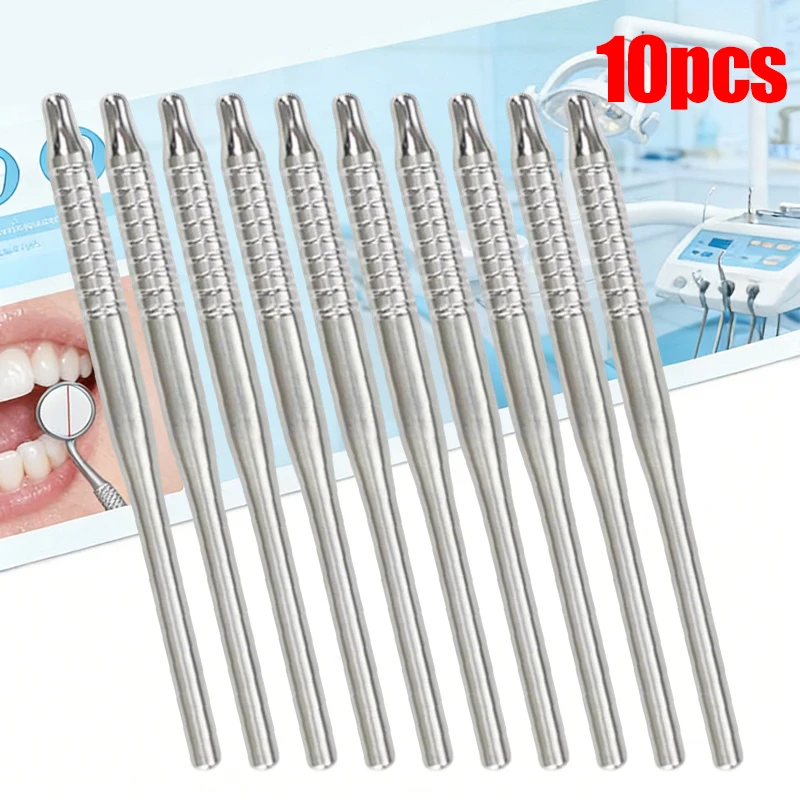 10pcs Dental Mouth Mirror Handle Odontoscope Reflector Multifunction Teeth Whitening Cleaning Instrument