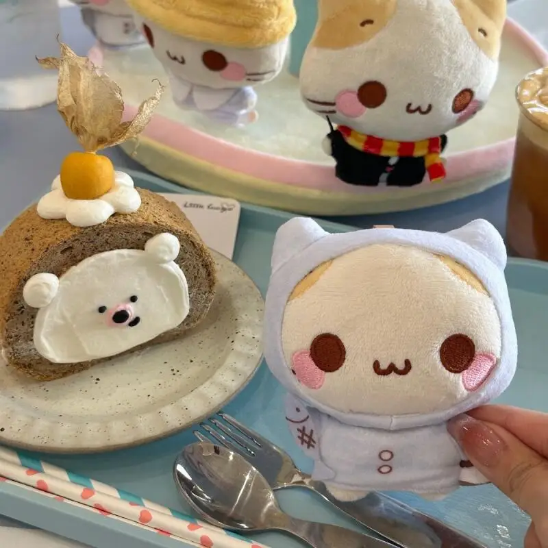 Kawaii Mashumaro ألعاب من نسيج مخملي المفاتيح الكرتون أنيمي حقيبة الظهر سستة قلادة لطيف دمية الديكور هدايا عيد ميلاد للبنين والبنات #4