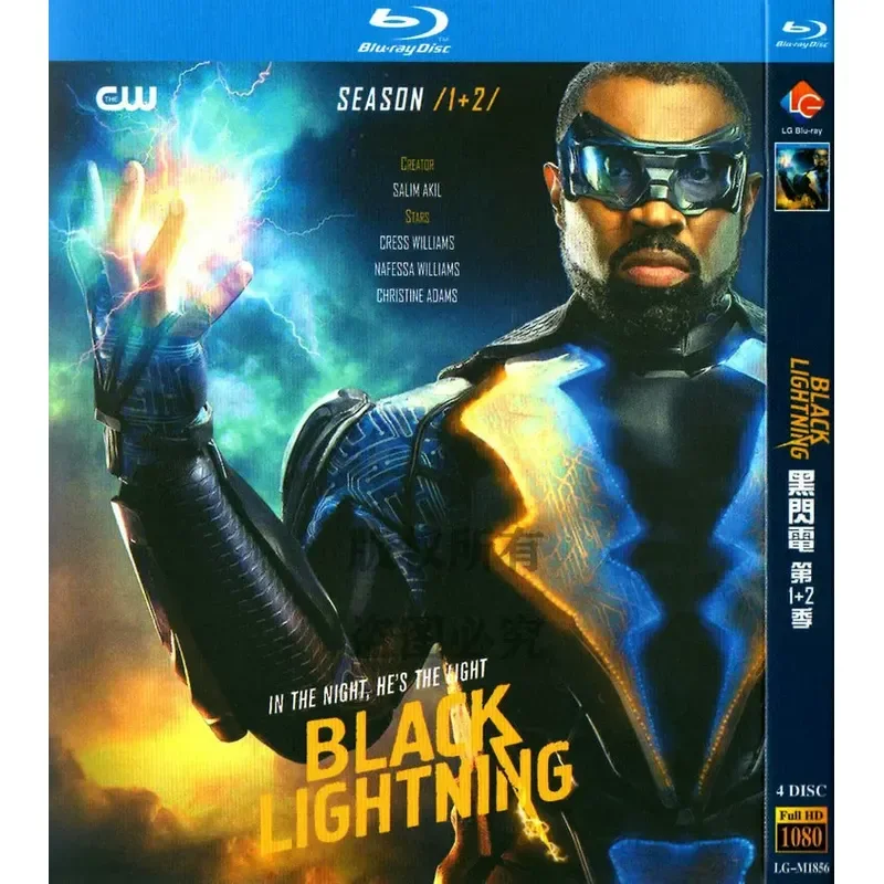 BD Blu-ray American Action Sci-Fi TV Series Black Lightning Season 1-4 High Definition 8 Discs