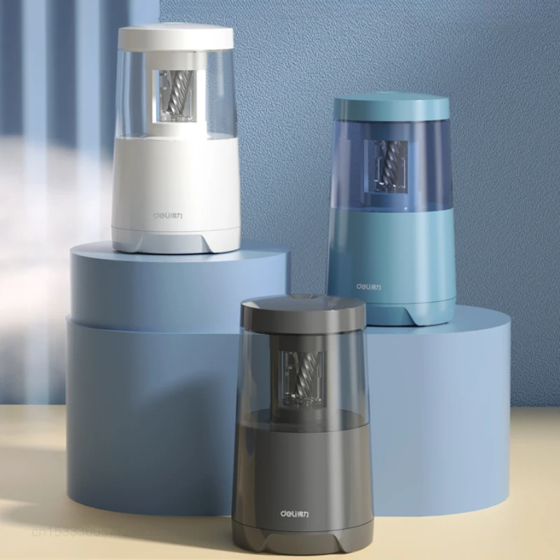 Youpin Deli двойная мощность электрическая точилка для карандашей, Многофункциональная Защита для безопасных лезвий, карандаши, школьные принадлежности