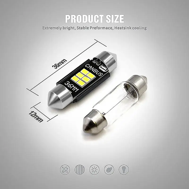 

3020 Chipset Led Bulbs 31mm/36mm/41mm Festoon De3175 6428 Xenon White