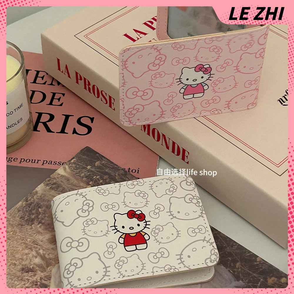 Cute Hello Kitty Id Card Holder Short-cut Coin Wallet Id Card Bus Card Protective Case Summer Ultrathin Short Portable Wallet