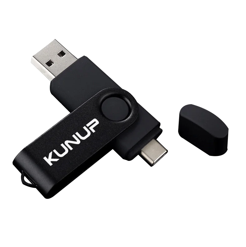 Type-c Two-in-One USB Flash Drive 16G 32G 64G 128G Computer Mobile Phone Dual-Use USB Flash Drive Rotating USB 3.0 Business
