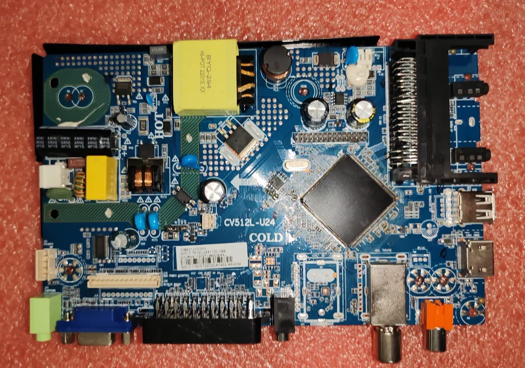 ¡Envío gratis! Placa base de TV tres en uno, CV512L-U24, bien probada, 42v, 300MA