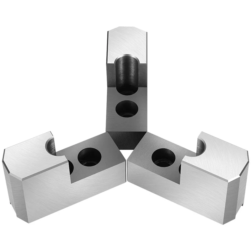 For Hydraulic Three-jaw Chuck L-shaped Heightened Soft Jaw Hydraulic Raw Jaw Inner Support Outer Circle