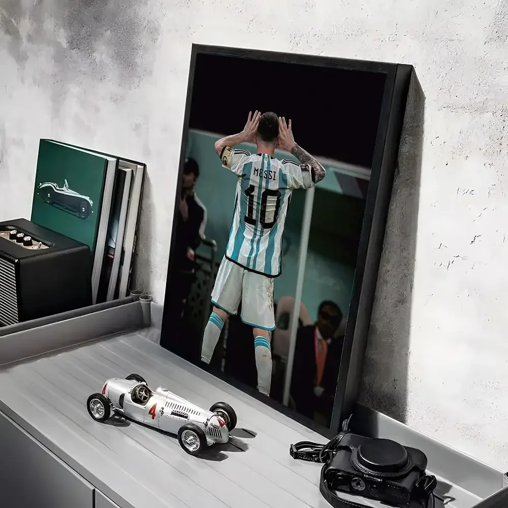 Fußballstar L-Lionel M-Messi Poster Aufkleber Wandbild Wandtattoos für Schlafzimmer Wohnzimmer Zuhause Selbstklebende Dekoration Geschenk – Detail 30