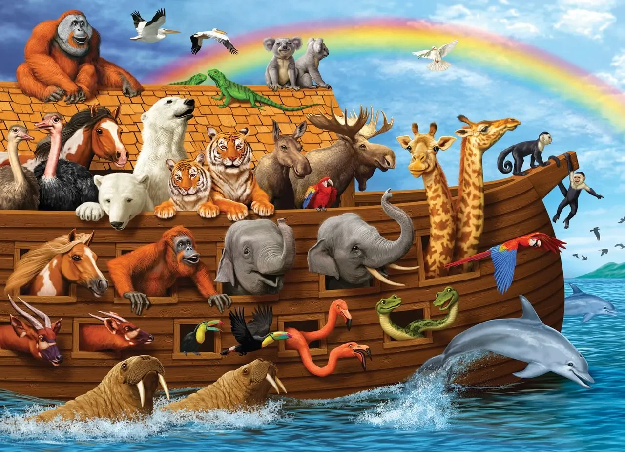 noah\'s Ark Animals noah ship birthday party photo background photography backdrops banner studio