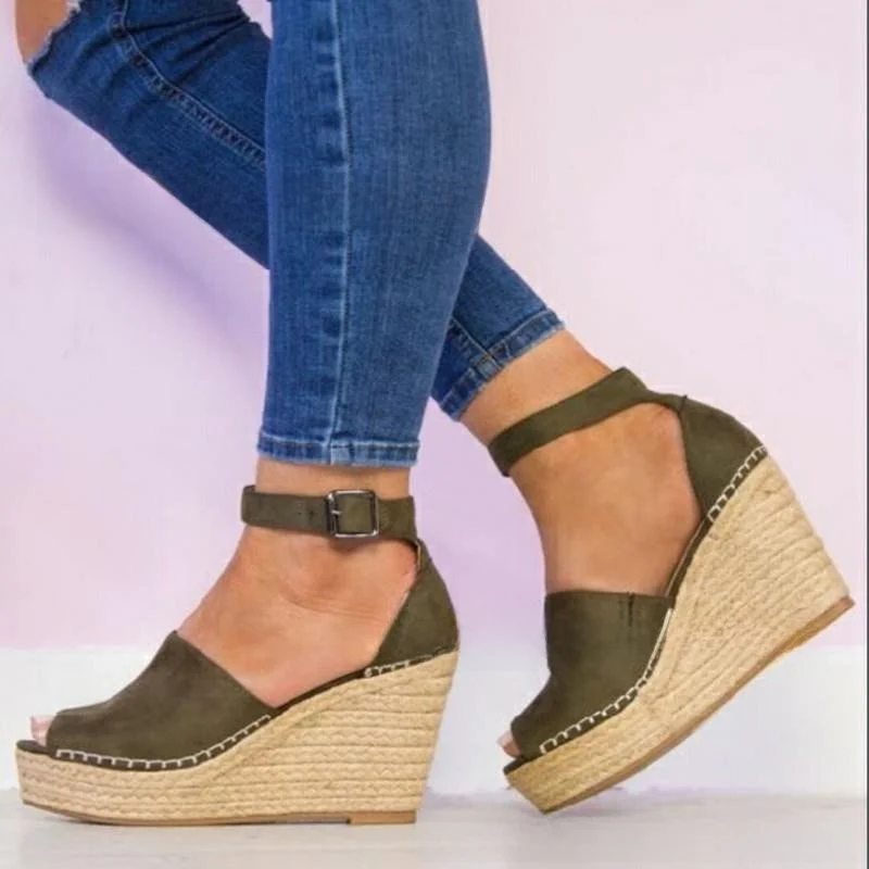 جديد 209 واي حبل القنب مع صنادل خفيفة الوزن ذات فم رفيع للنساء أوروبية أنيقة بكعب عالٍ مجوف من Bal S...