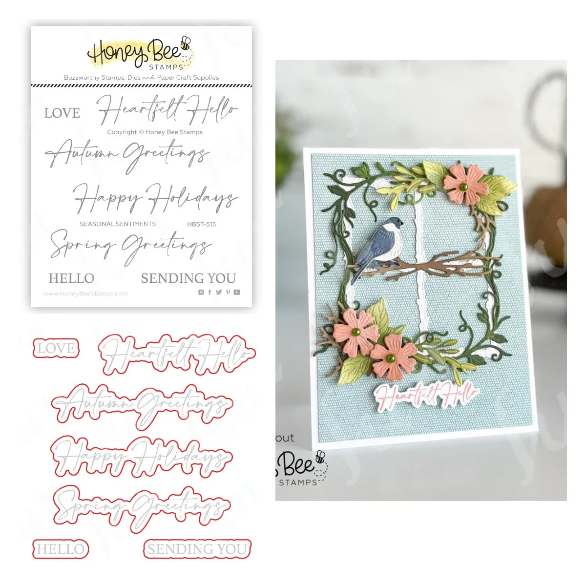 

Seasonal Sentiments Clear Stamps and Die Cutting Dies Scrapbooking New Make Photo Album Card DIY Paper Embossing Craft Supplies