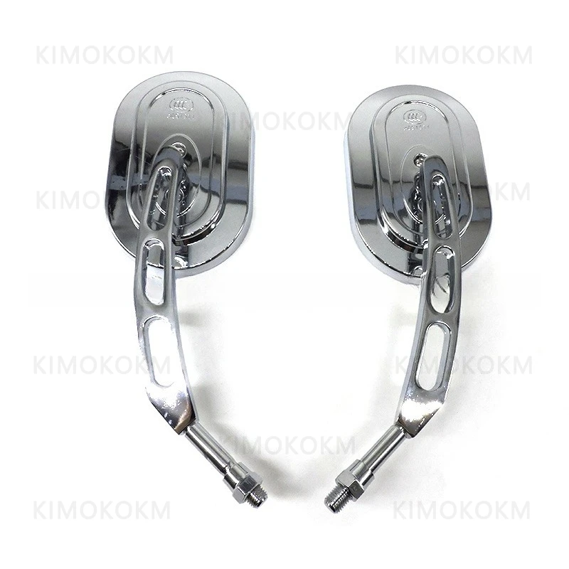 Motorcycle Modification Universal Rearview Mirror 10MM Elliptical Car Mirror Harley Prince Series Reversing Mirror