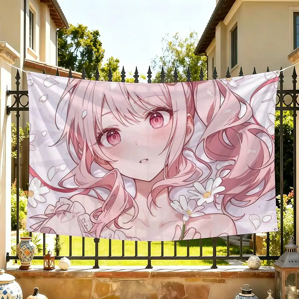 Akiyama Mizuki Nightcord  Flags Wall Hanging Tapestry Outdoor Garage Room Decorative flag Background Blanket