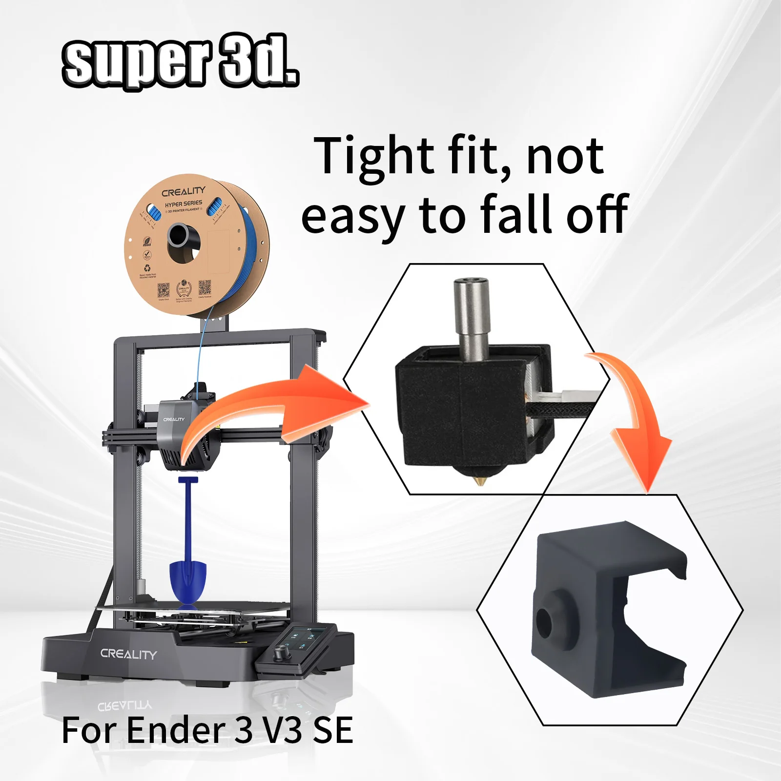 Creality Ender3 V3 SE Silikonhüllen-Set, eng anliegend, beheizter Block, hohe Temperaturbeständigkeit, 3D-Druckerteile – Detail 4