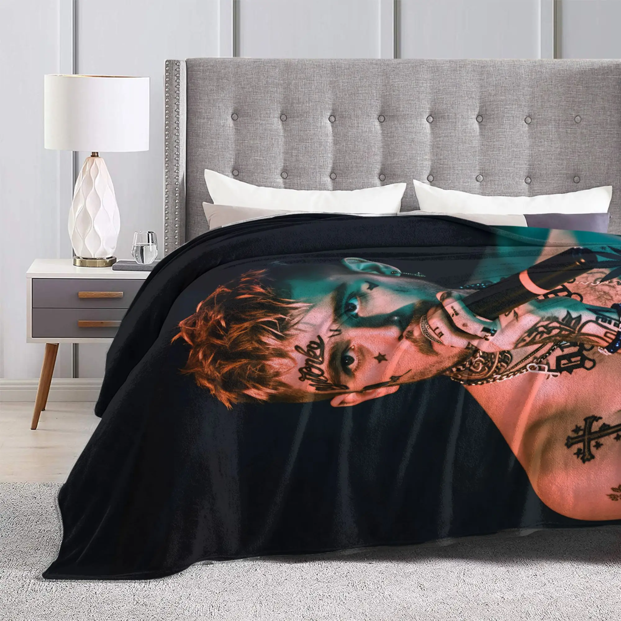 حار المغني بطانية مطبوعة ليل اللمحة التخييم الفانيلا الفراش يلقي ل الأريكة السرير الدافئة لينة مخصصة جودة المفرش هدية