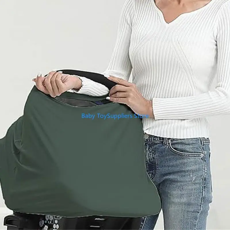 

R1WF Newborns Baby Carrying Basket Cover Multi-purpose Nursing Towel Stretchy Soft