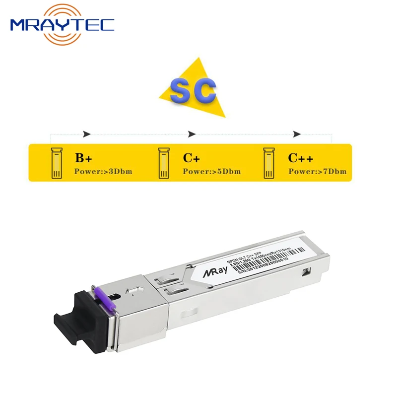 Module EPON PX20 +++ OLT PON 1.25Gbps, Déchets, Récepteur NATO, 20km, Réseau FTTH FTTX, Connecteur SC 7dBm