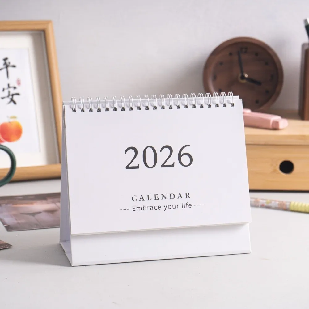 

Настольный календарь с возможностью записи, настольный календарь на 2026 год, портативный складной перекидной календарь, настольный календарь, украшения для стола