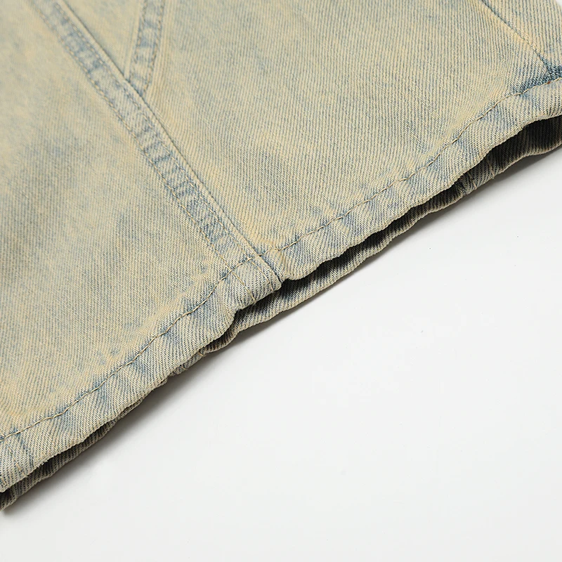 UPRAKF Flared Jeans Streetwear Basic Pants High Street Autumn Casual Pocket Denim Fashion Summer Light Color