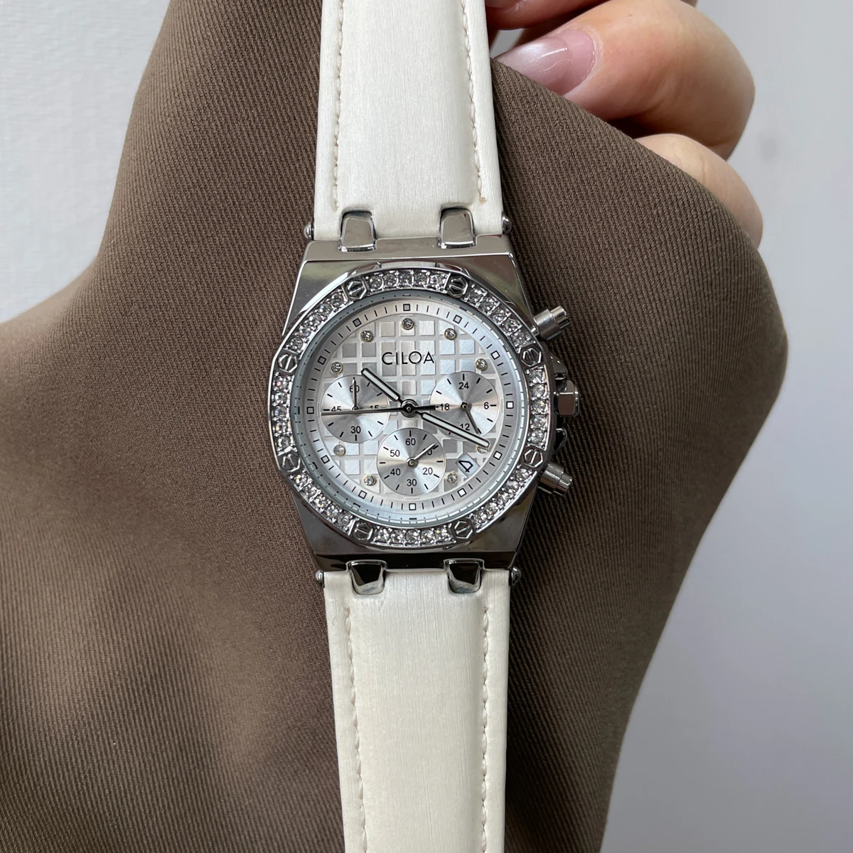 CILOA large dial high-end watch for women, brand authentic, 2025 new quartz watch, fashionable and waterproof female watch