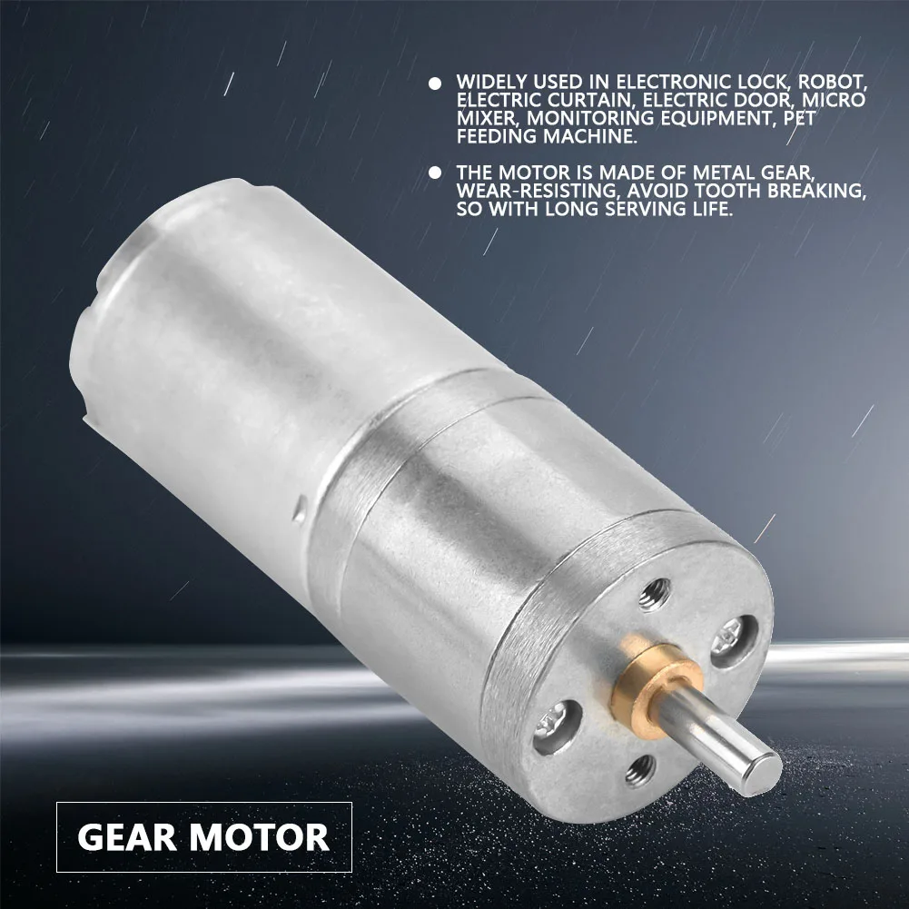 25mm  12V 25GA‑370 Low Speed Metal Gear Motor for Electronic Lock Metal Gear Motor