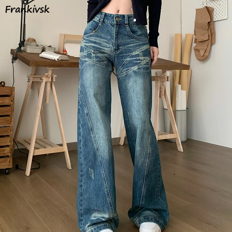 Flare Jeans Women Y2k Sexy Girls Vintage Low Waist Fashion Washed Hotsweet Streetwear Personality Casual Ins Pantalones De Mujer