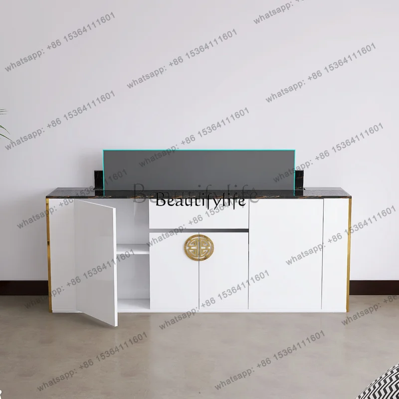 

LSWhite intelligent lifting TV cabinet remote control automatic hidden TV partition cabinet