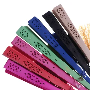 Fashion Pernikahan Tangan Harum Pesta Ukiran Kipas Lipat Bambu Kipas Kayu Cina 10 kipas tangan kayu penjualan terbaik - №