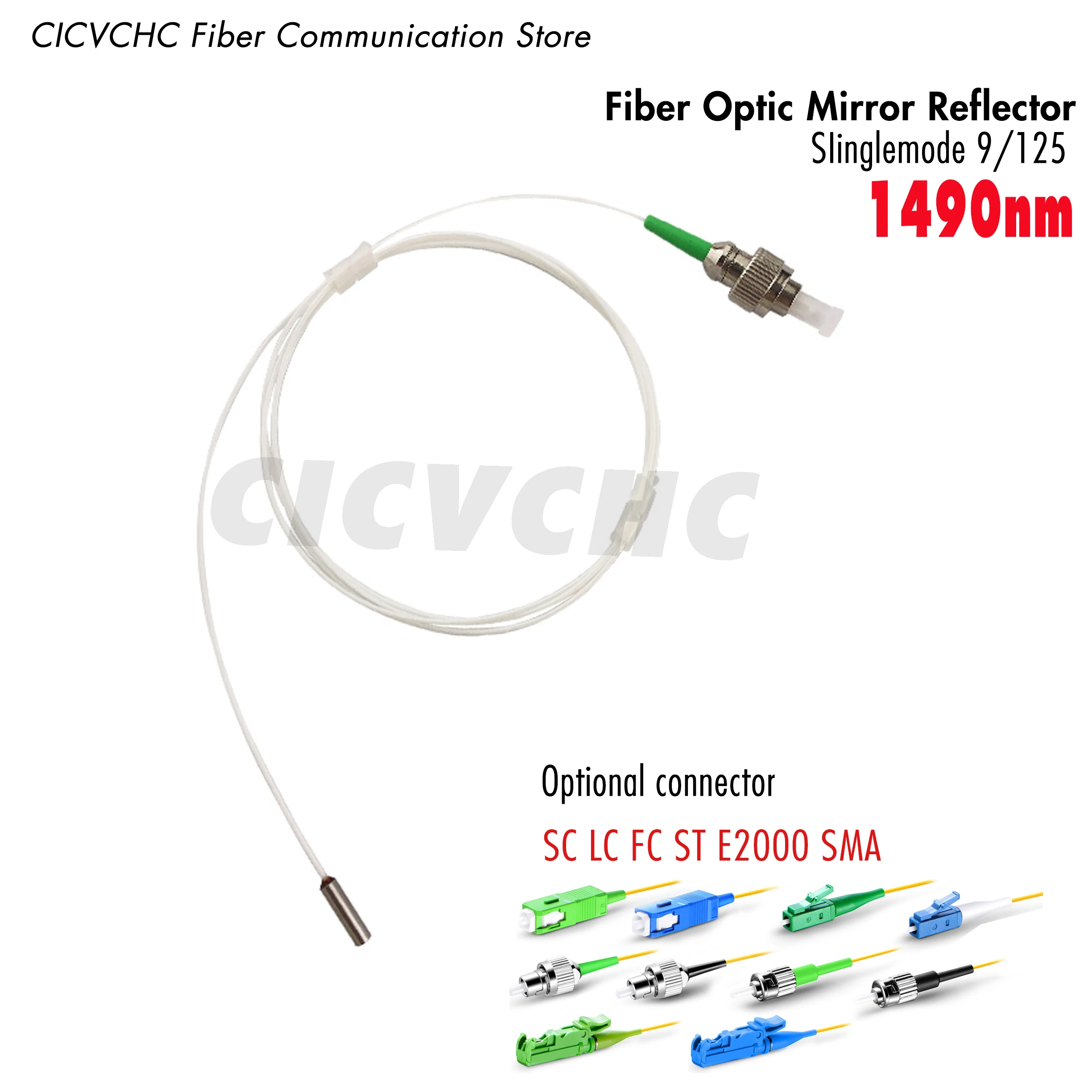 

Fiber Optic Mirror Reflector, 1490nm SM 900um loose tube, 1.0m, with SC, LC, FC, ST, E2000