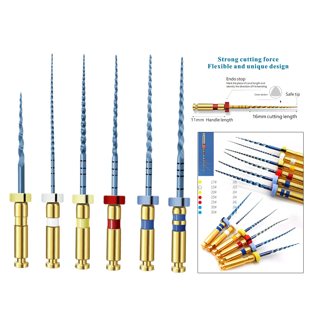 5 Boxes Dental Reciprocating Blue Endodontic Files Niti Rotary Root Canal Heat Activated Engine Use 25mm Needle Clinic Tools - Image 2
