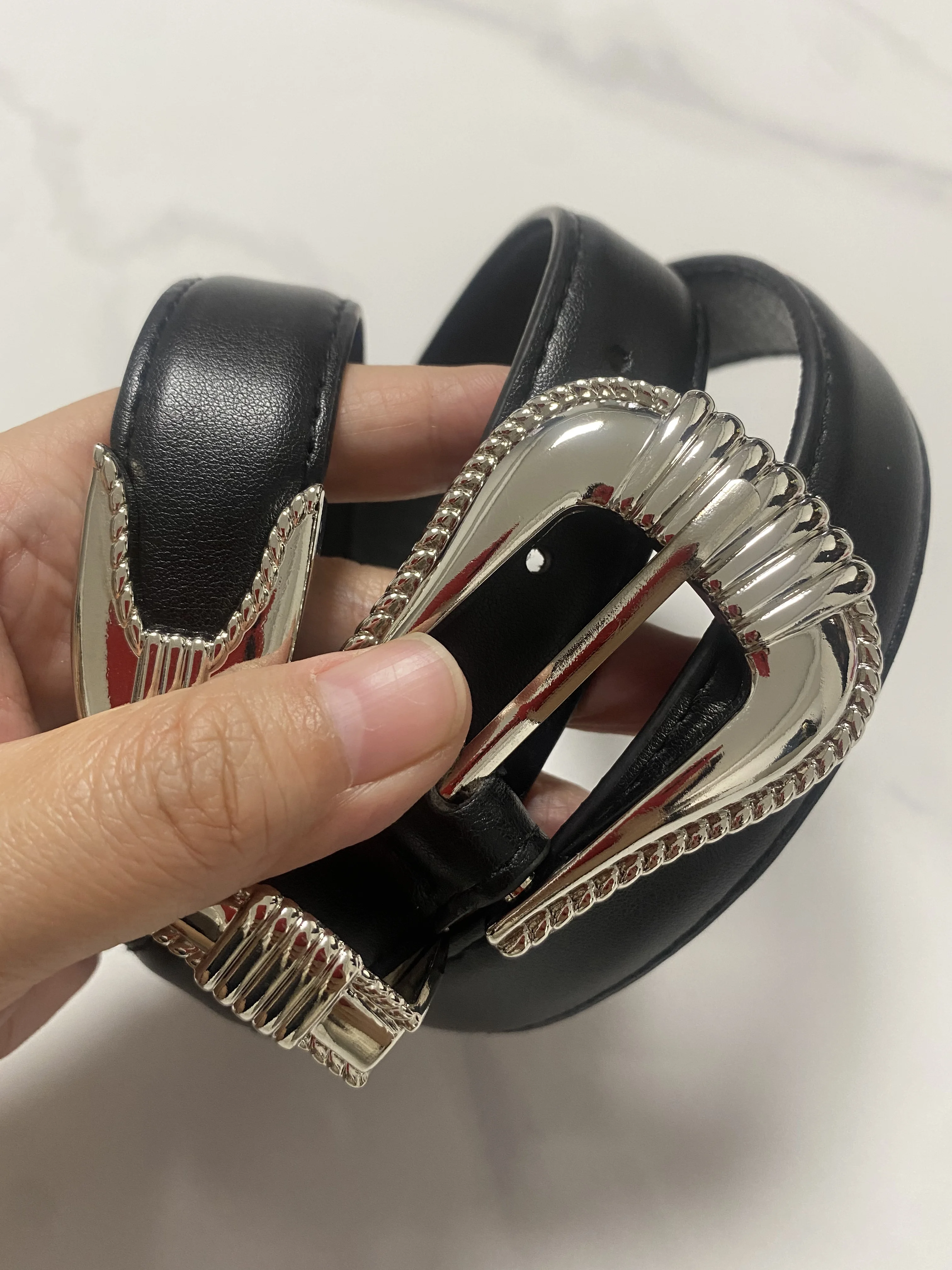 Fashion Runway wanita sabuk pinggang gaun wanita korset gaun perempuan Cummerbunds kulit PU antik dekorasi sabuk sempit R2632