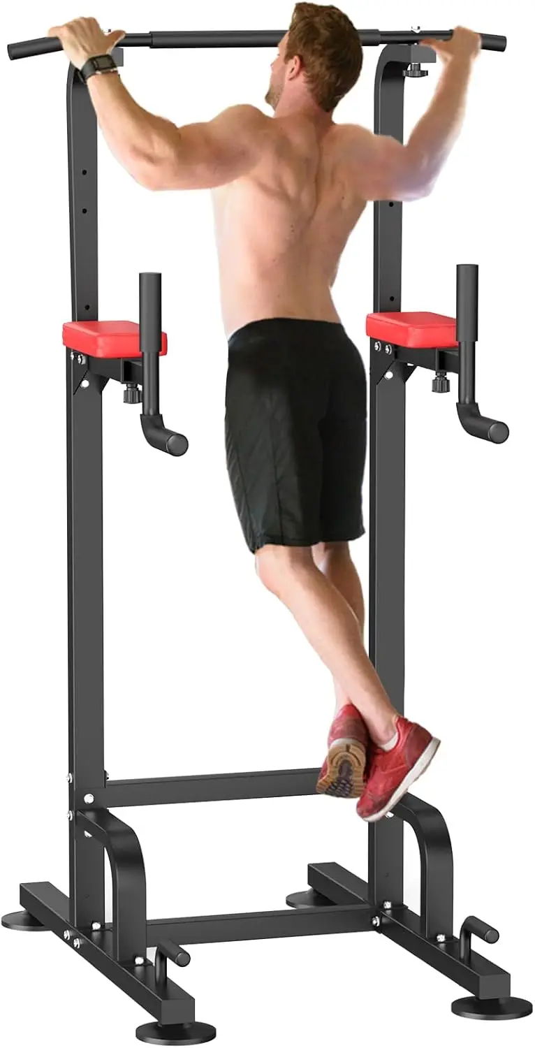 

REBUILD YOUR LIFE Power Tower Pull Up Bar Dip Station for Home Gym Adjustable Height Strength Training Workout Equipment