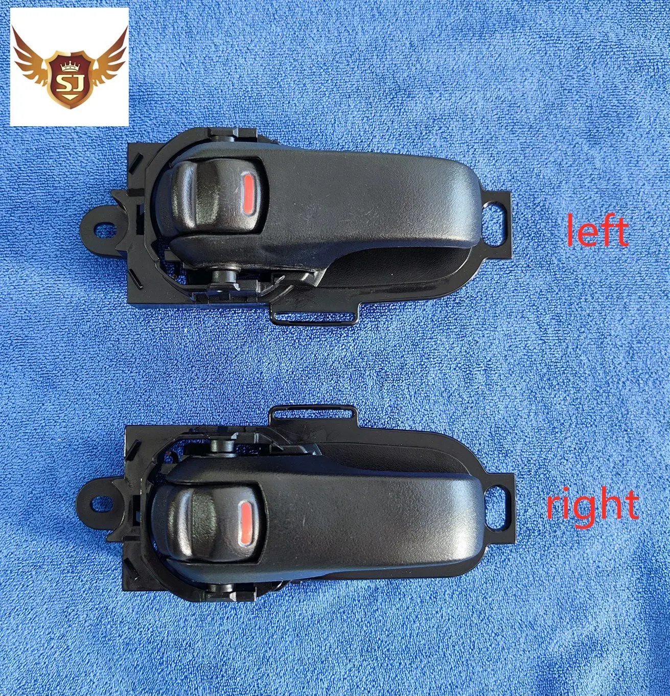 interior Door Handle for Nissan Tiida, texture Black, Left and Right, 2004, 2005, 2006-2011