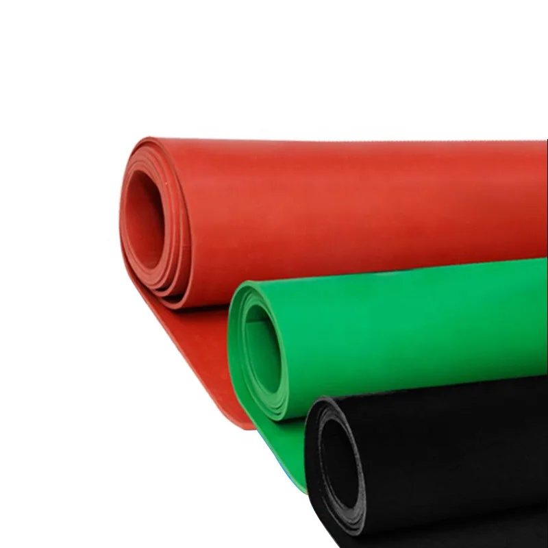 Venta Directa de Fábrica, Lámina de Goma de Silicona Verde Flexible y Duradera, Absorción de Impactos, 1m de Ancho, Grosor Personalizado de 0.2mm a 6mm