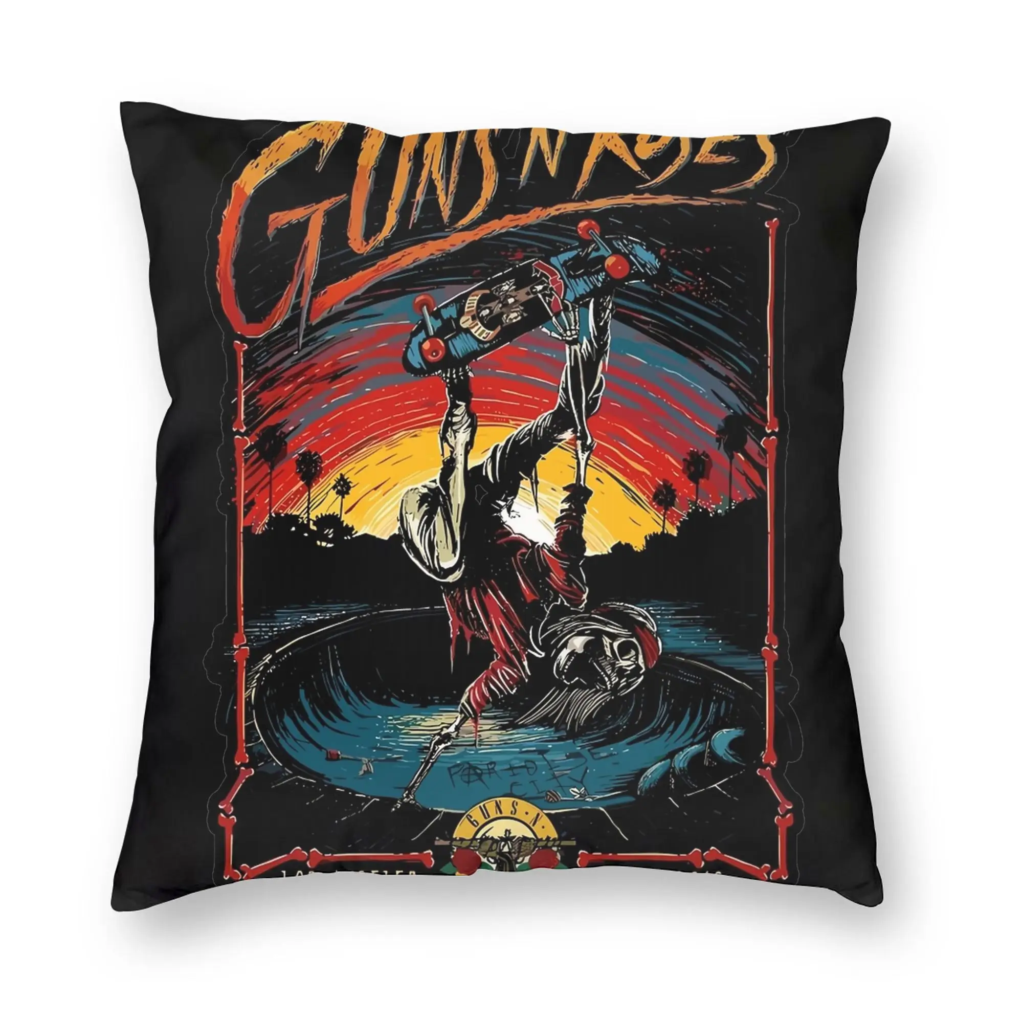 Rock Music Band G-Guns N Roses Pillowcase Printed Polyester Cushion Cover Decorations Pillow Case Cover Home Drop Shipping 45X45
