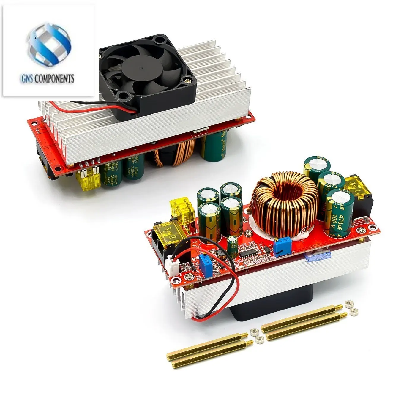 1800W 40A DC-DC DC Constant Voltage Constant Current Boost Converter Boosts 10-60V by Fan for 12-90V Boost Power Module