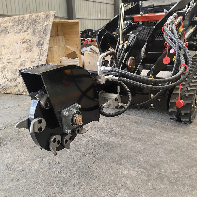 Derette Stump Grinder(No Mechanical Swing)Travelling Grinding for Mini Skid Steer Track Loader