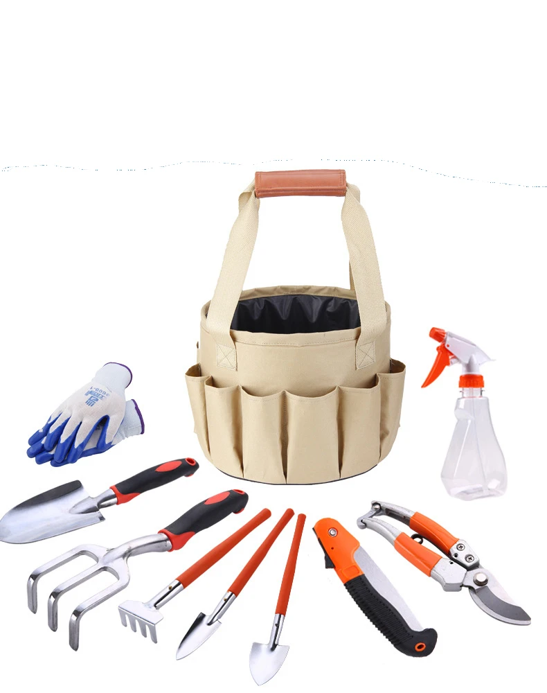 Gardening Tool Bag Canvas Bag Combination Set Aluminum Shovel Garden Scissors Bucket Cloth Bag