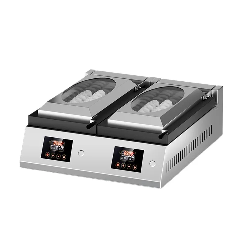 

Commercial automatic frying dumpling machine, automatic water filling, anti-burning dry frying pan sticker frying machine