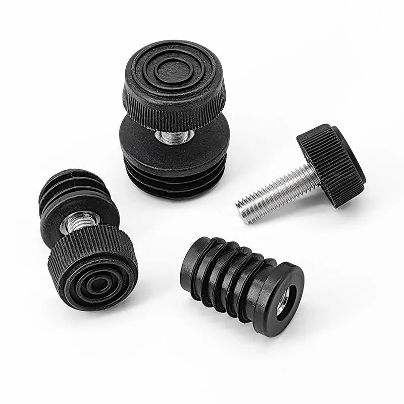 Zinc-Plated Nut Pipe Caps Stainless Steel Furniture Feet, Adjustable Leveling Caps M6M8M10 Thread for Table Machine Protection