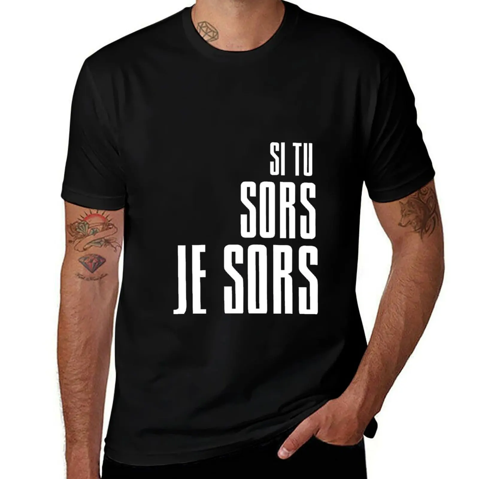 

Si tu sors je sors / T-shirt amoureux T-Shirt oversized graphic tee vintage t shirts tshirts personalised plain t shirts men